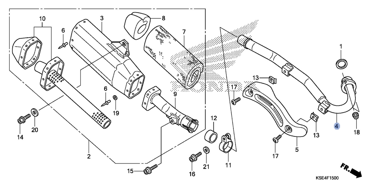 Honda OEM part 18320-KSE-000