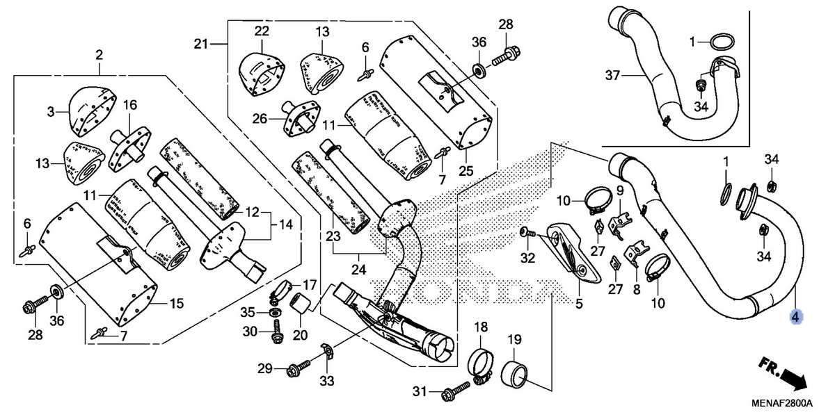 Honda OEM part 18320-MEN-A70