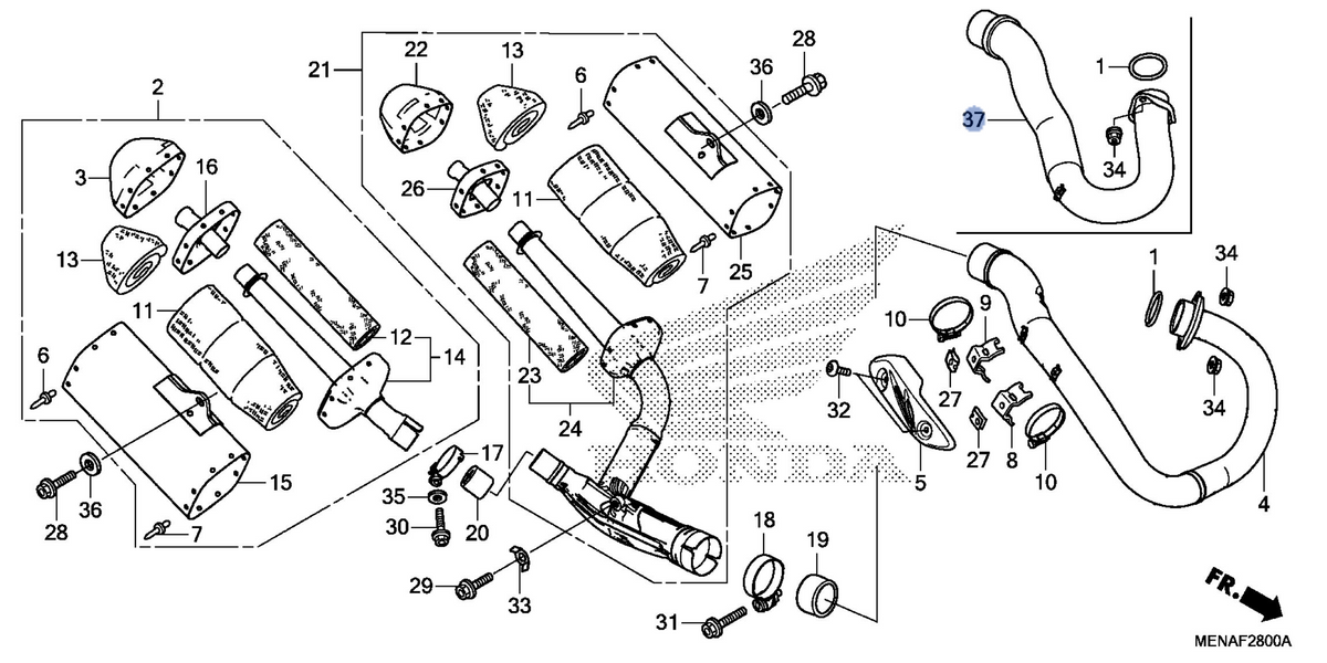 Honda OEM part 18320-MEN-A90