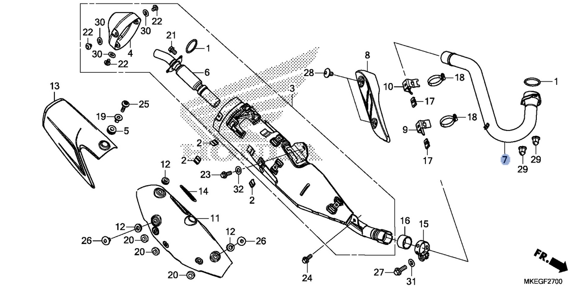 Honda OEM part 18320-MKE-A50