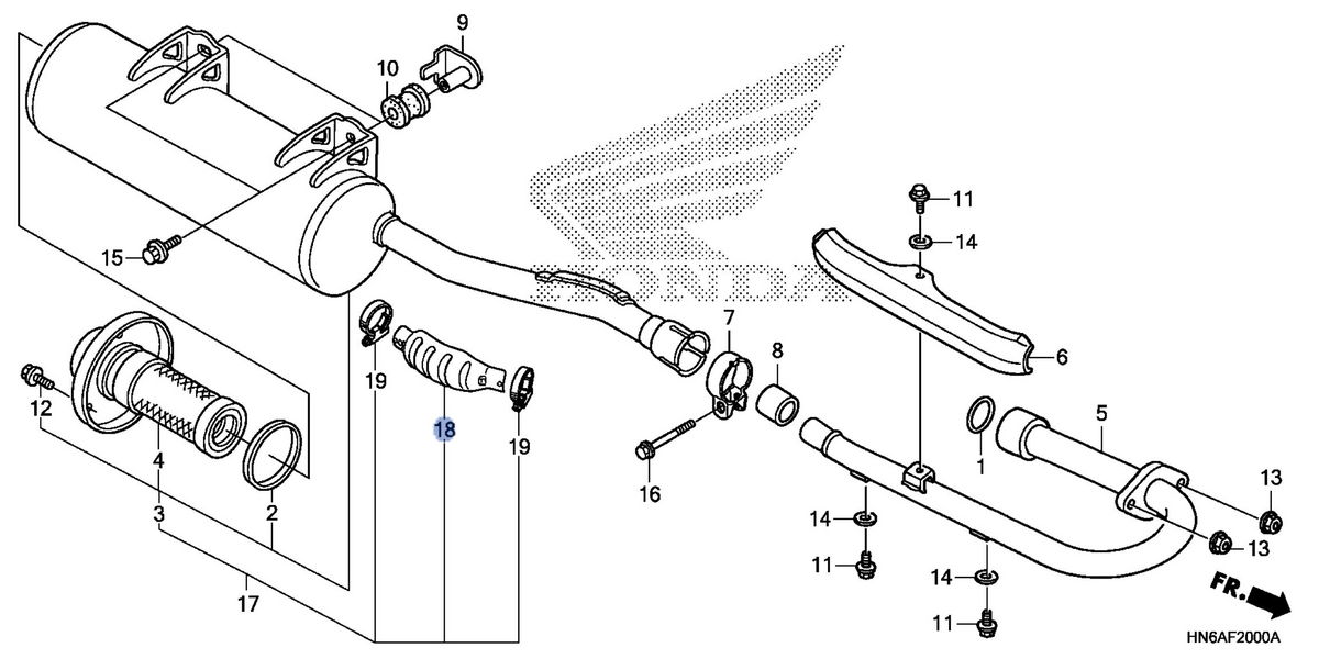Honda OEM part 18321-HN6-F30