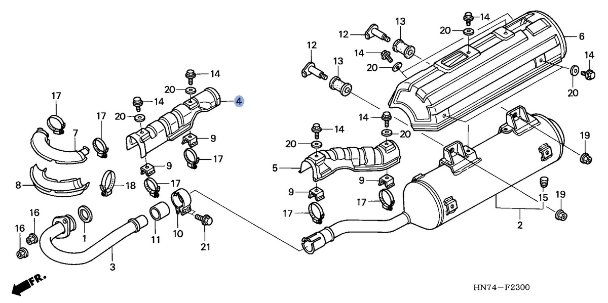 Honda OEM part 18321-HN7-000