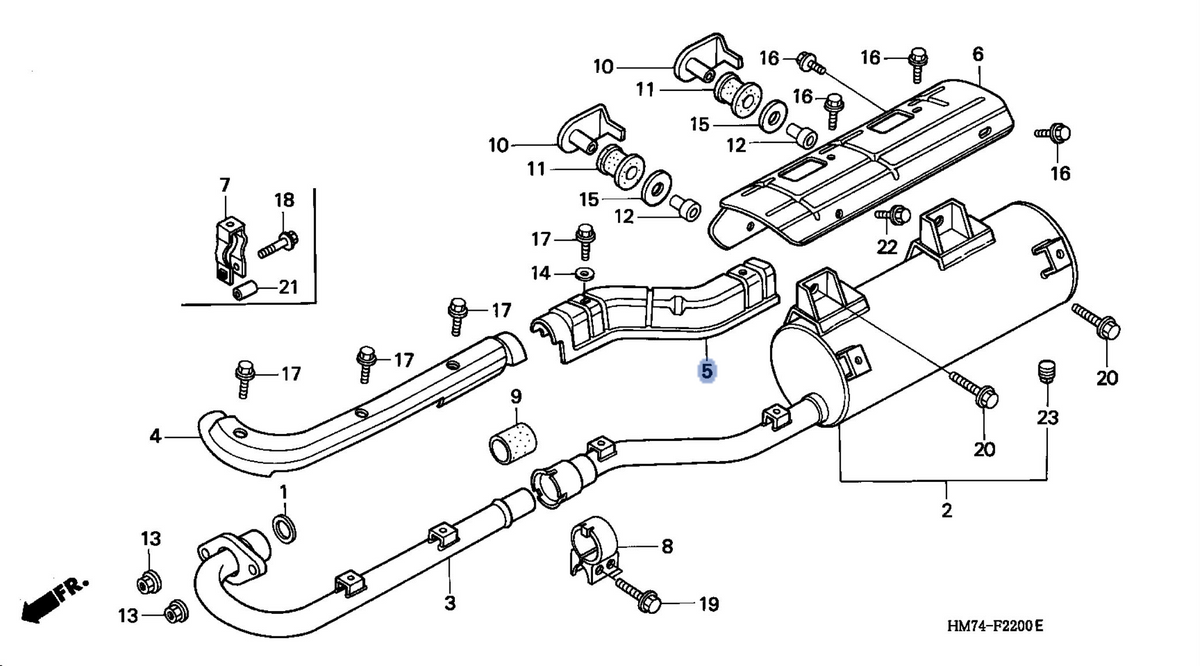 Honda OEM part 18322-HM7-000