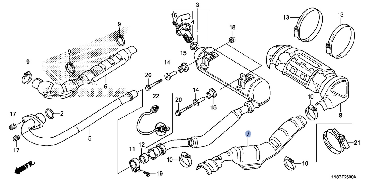 Honda OEM part 18322-HN8-F41