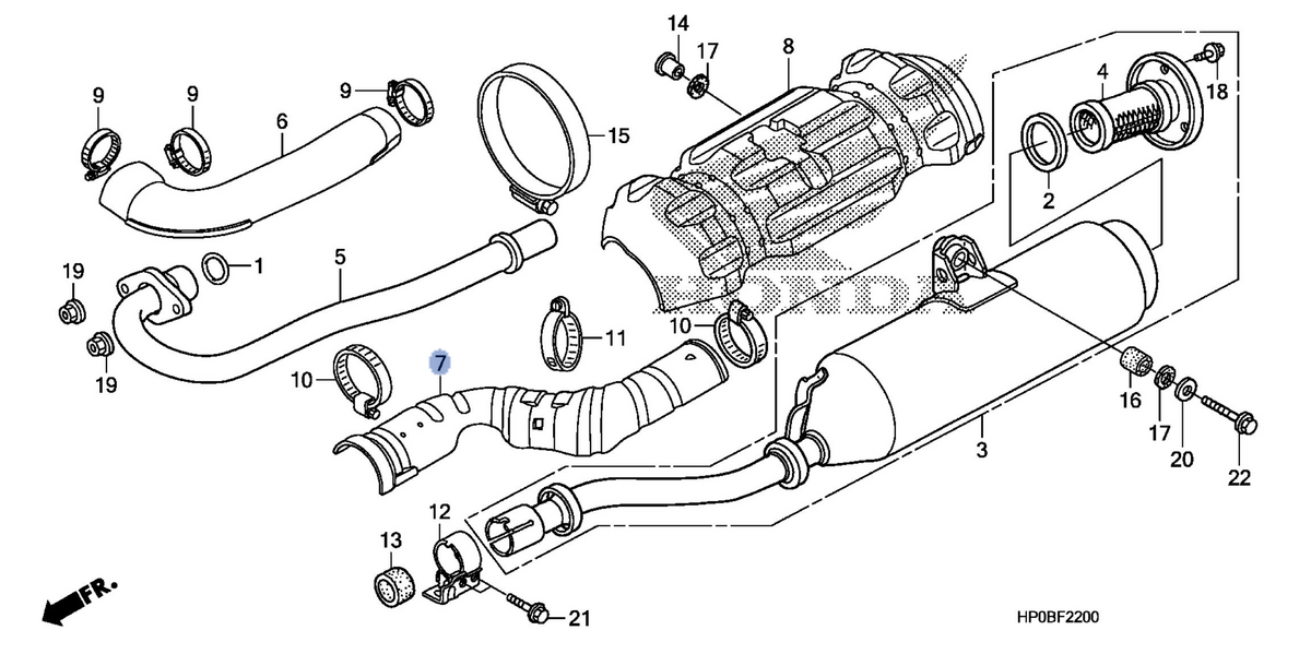 Honda OEM part 18322-HP0-A00