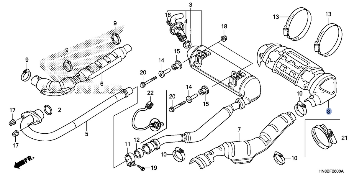 Honda OEM part 18323-HN8-000