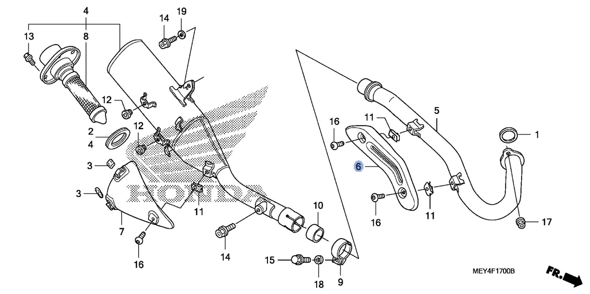 Honda OEM part 18323-MEY-A30