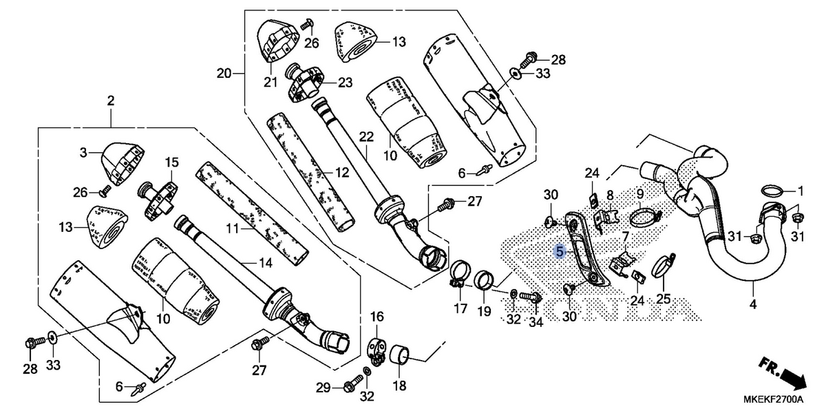 Honda OEM part 18323-MKE-A70