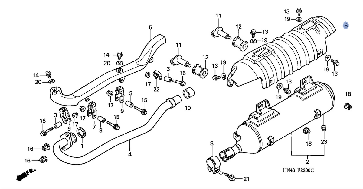 Honda OEM part 18324-HN5-N00