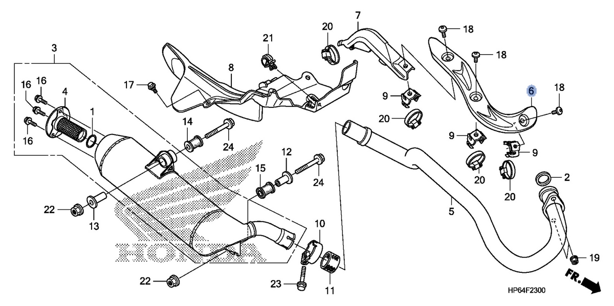 Honda OEM part 18325-HP6-A00