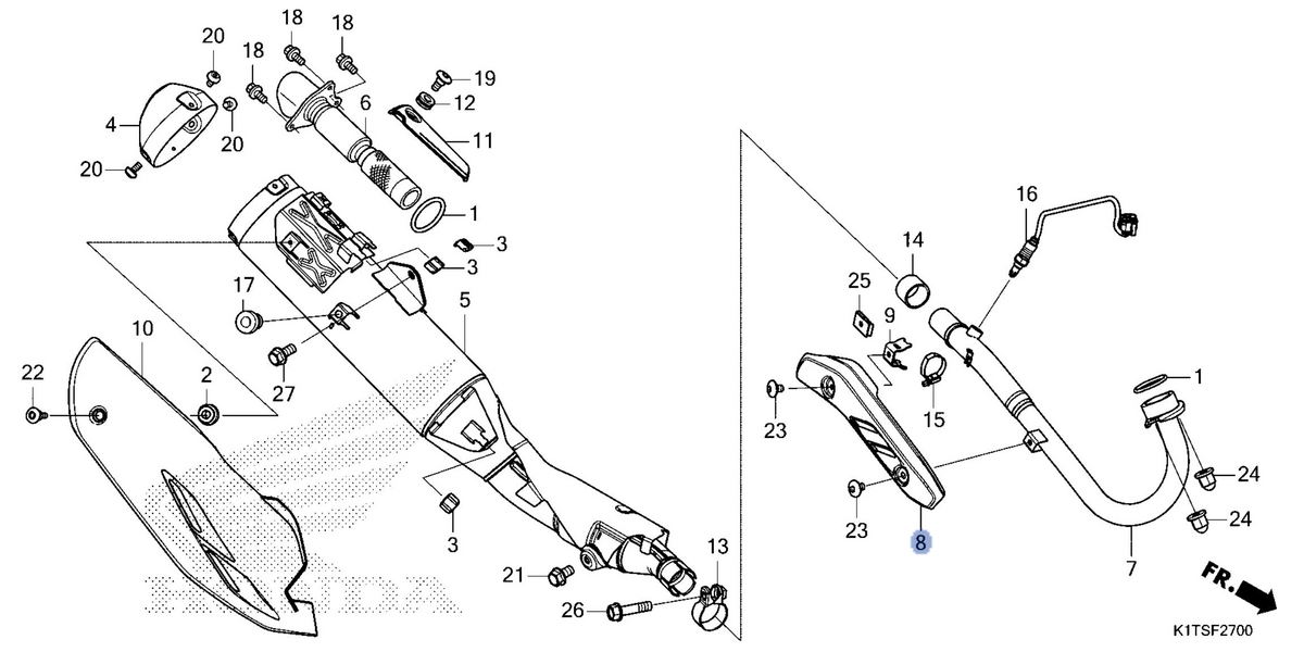 Honda OEM part 18325-K1T-E50