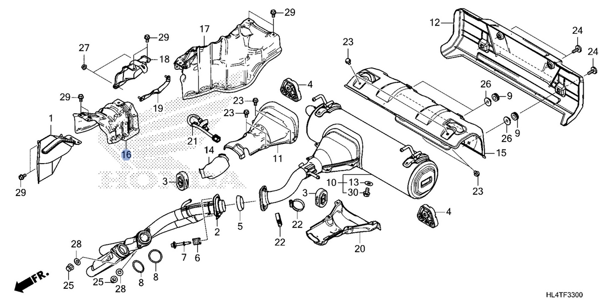 Honda OEM part 18326-HL4-B70