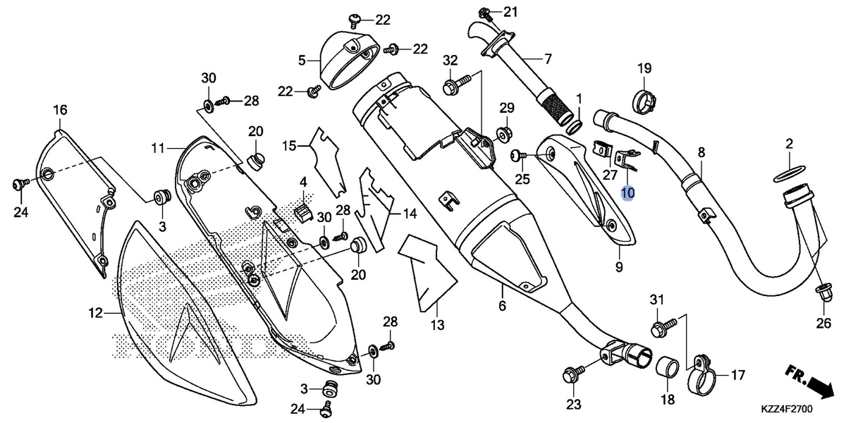 Honda OEM part 18327-KZZ-900