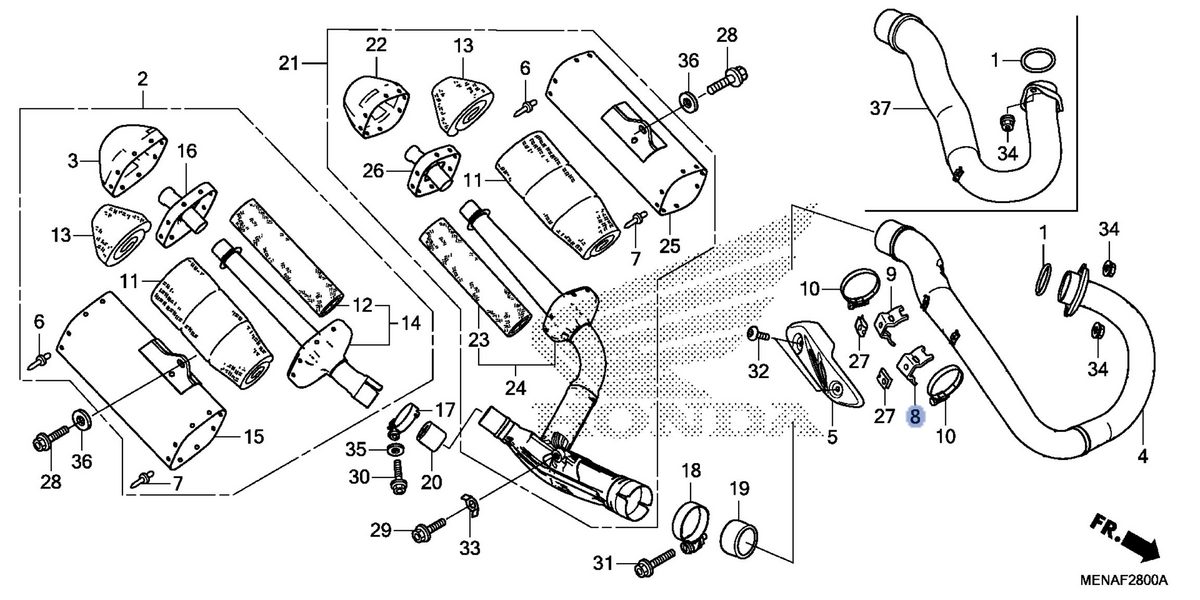 Honda OEM part 18327-MEN-A70