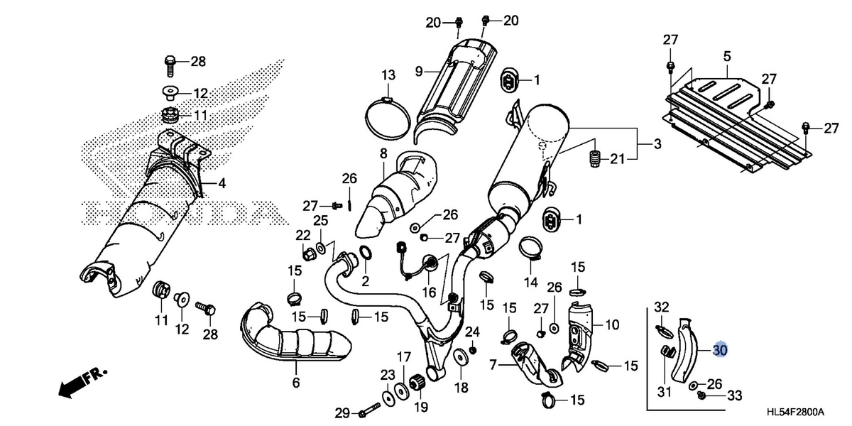 Honda OEM part 18328-HL5-A40