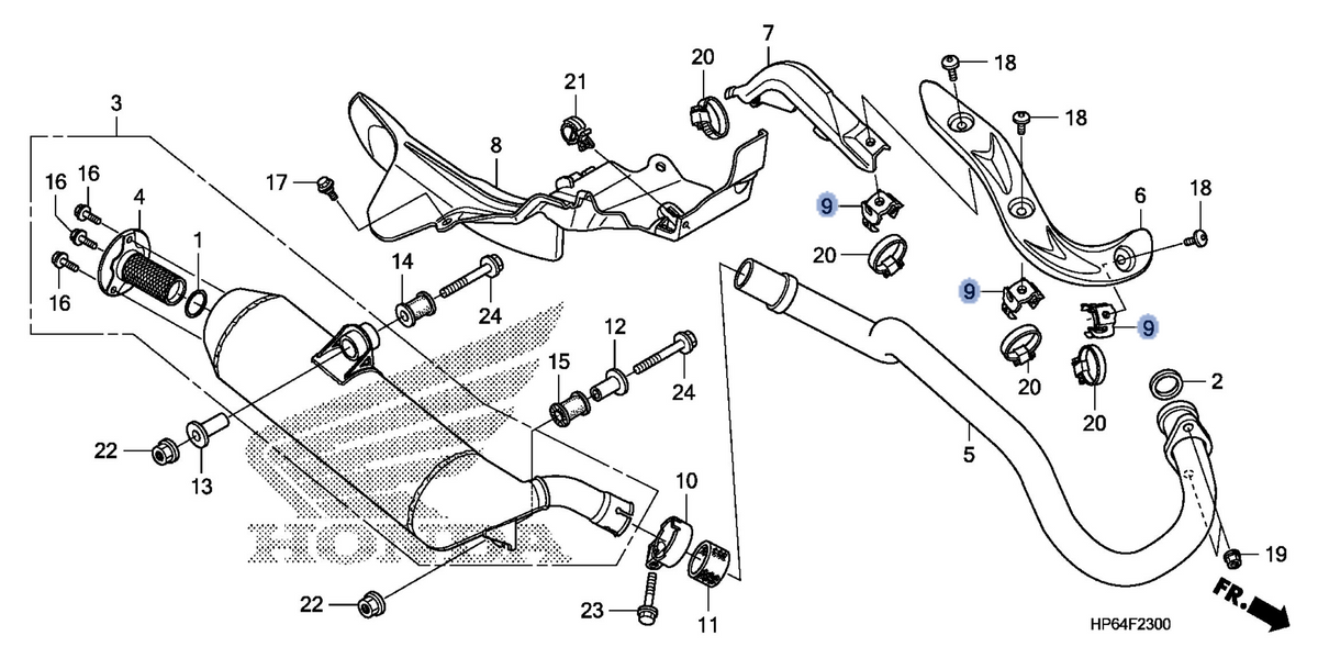 Honda OEM part 18328-HP6-A00
