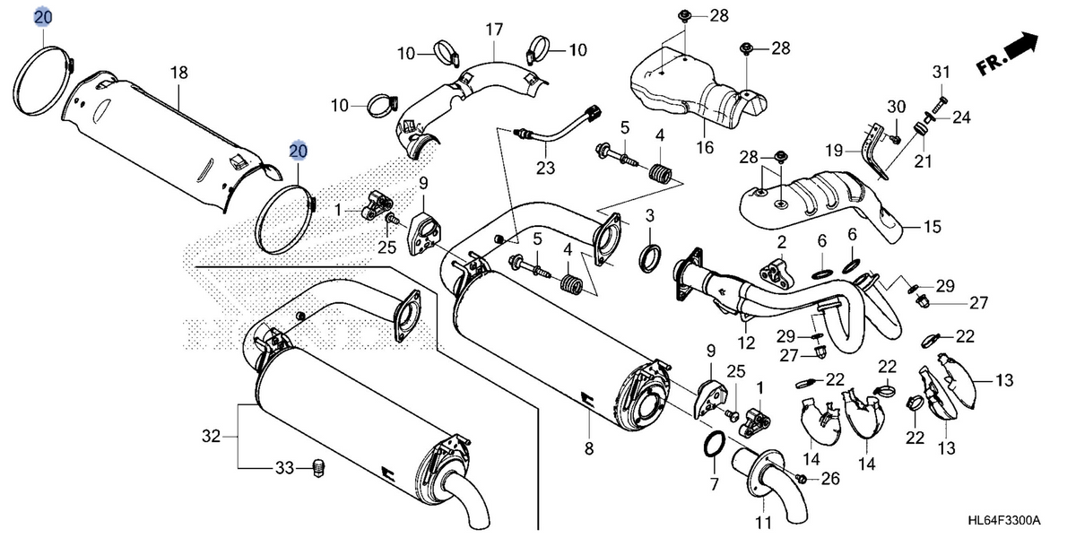 Honda OEM part 18330-HL6-A00