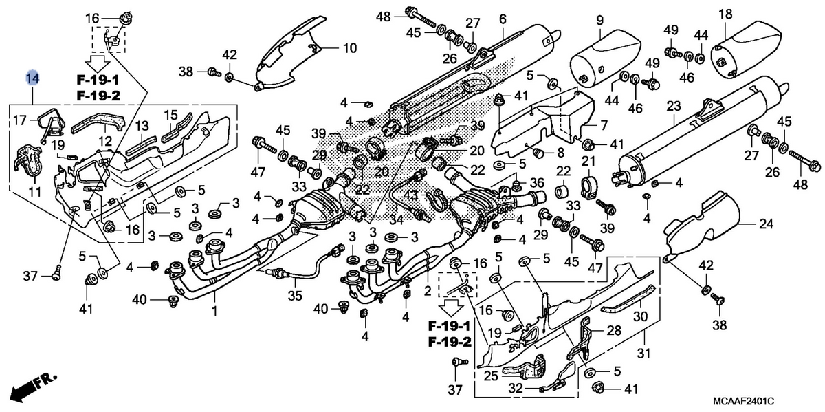 Honda OEM part 18330-MCA-A70ZA