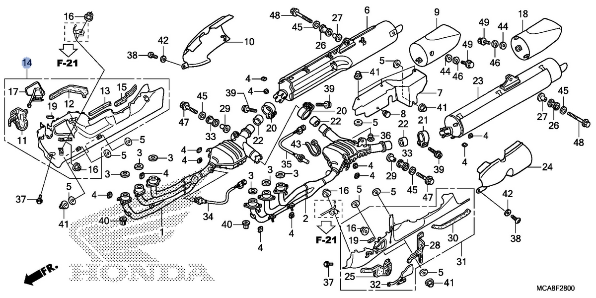 Honda OEM part 18330-MCA-A70ZB