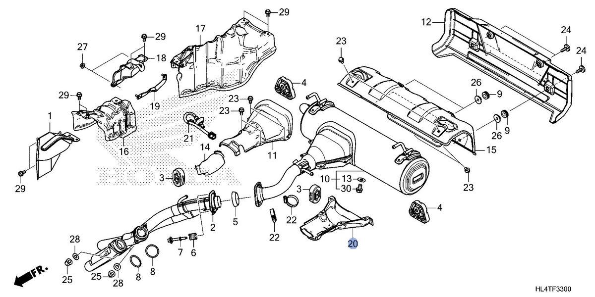 Honda OEM part 18331-HL4-B70