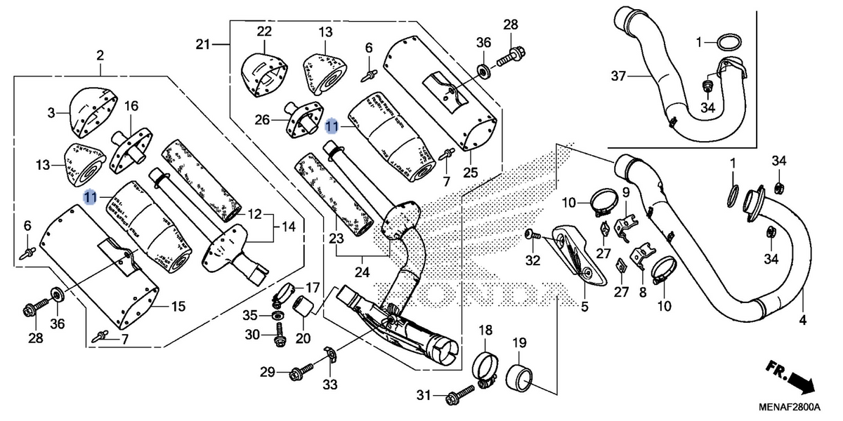 Honda OEM part 18334-MEN-A70
