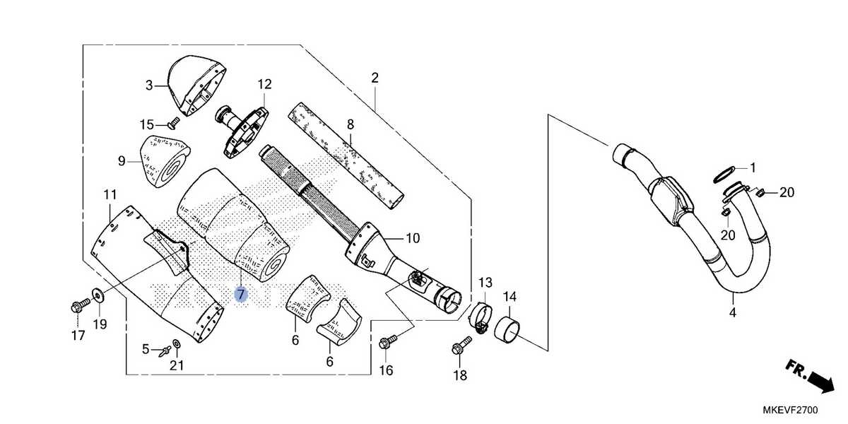 Honda OEM part 18334-MKE-B50