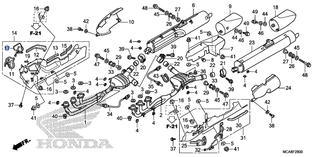 Honda OEM part 18335-MCA-A70ZD