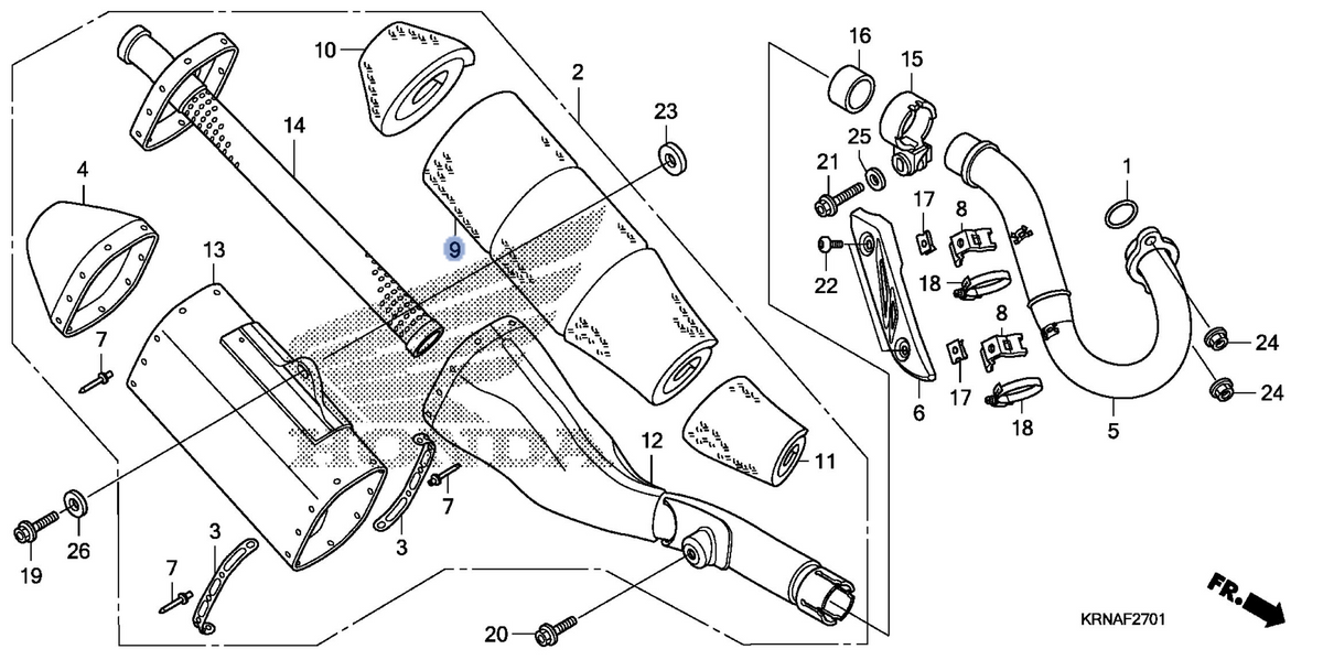 Honda OEM part 18336-KRN-A50