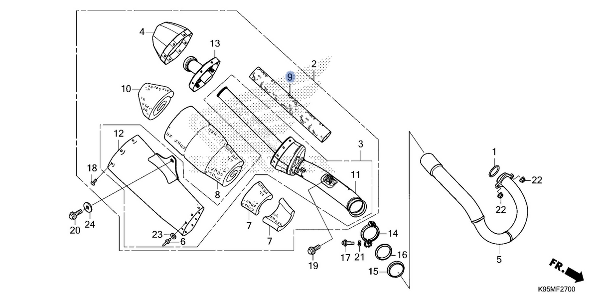 Honda OEM part 18337-K95-DG0