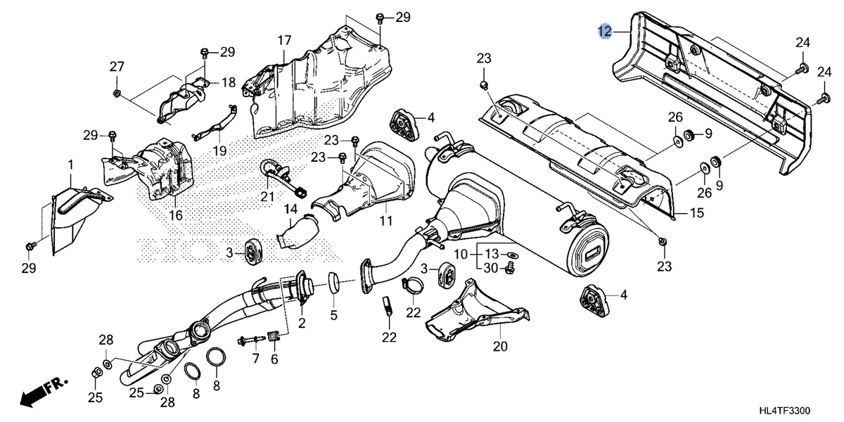 Honda OEM part 18340-HL4-B70