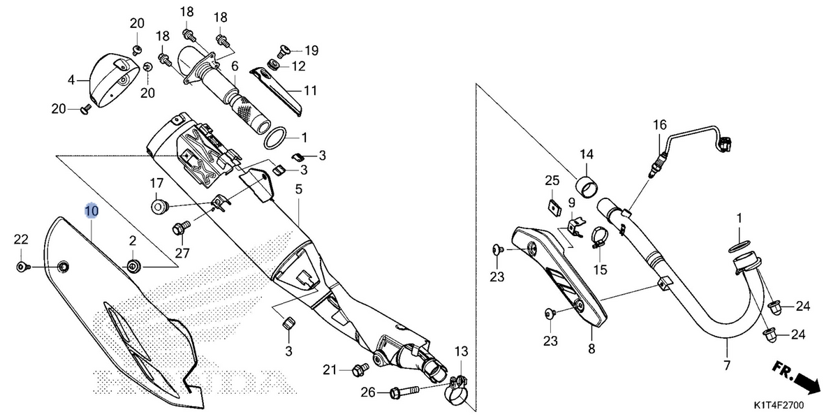 Honda OEM part 18340-K1T-E10