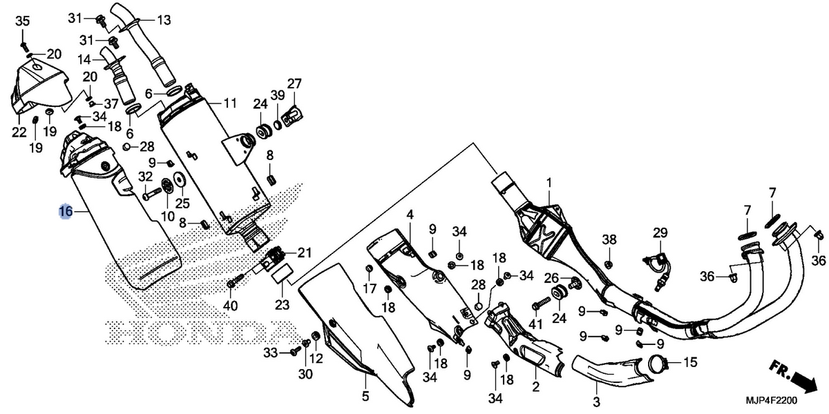 Honda OEM part 18340-MJP-G50