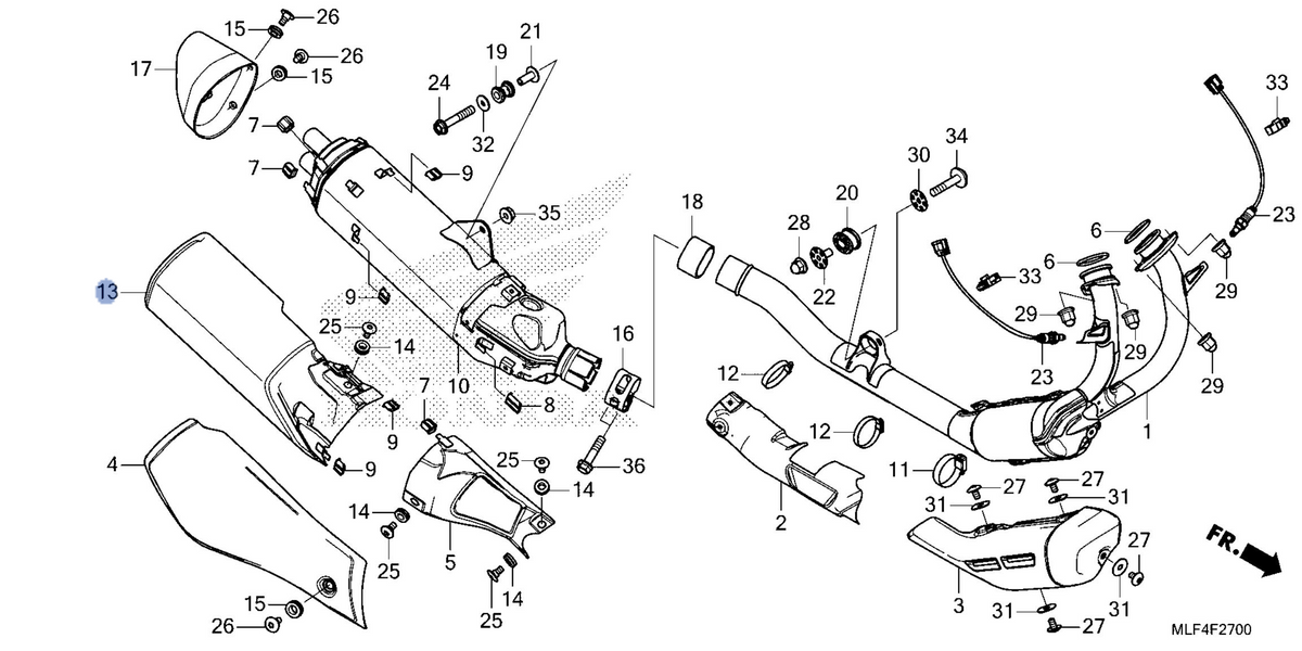 Honda OEM part 18340-MLF-E10