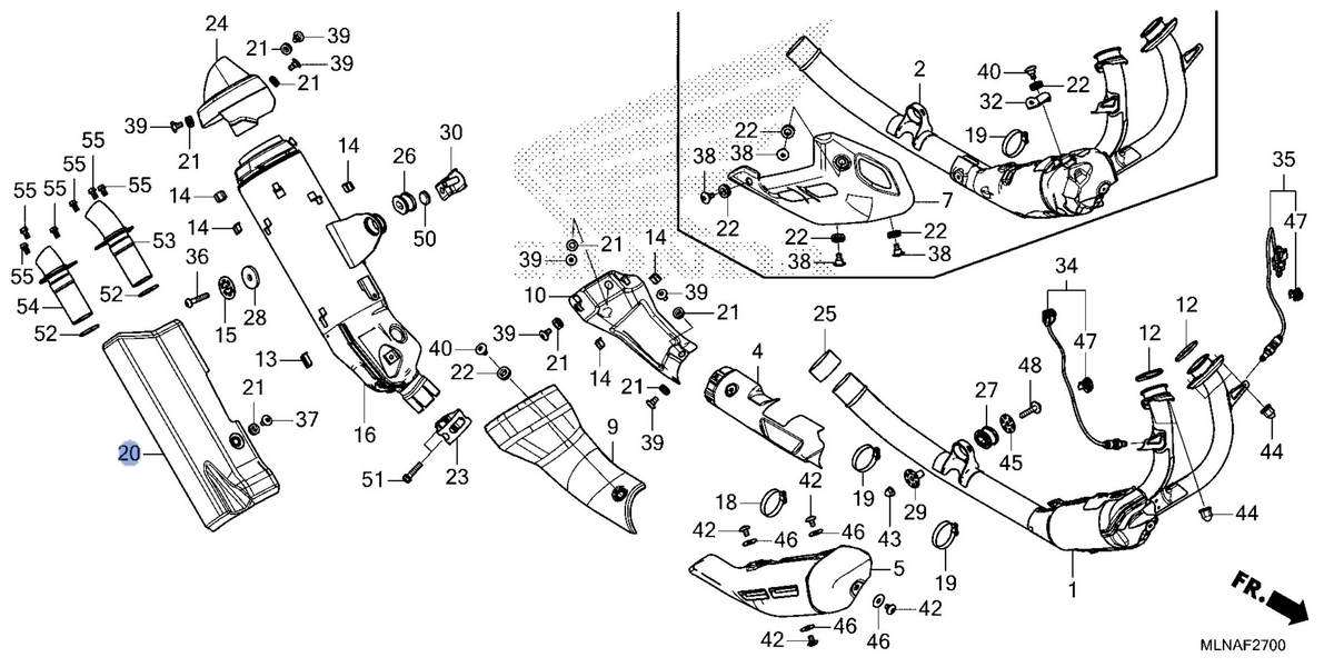 Honda OEM part 18340-MLN-E00