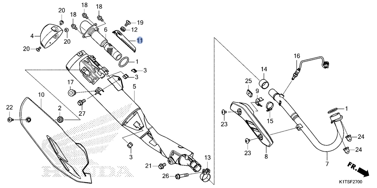 Honda OEM part 18341-K1T-E10