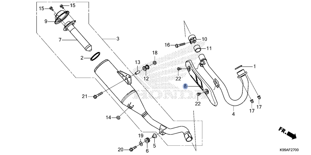 Honda OEM part 18345-K99-A70