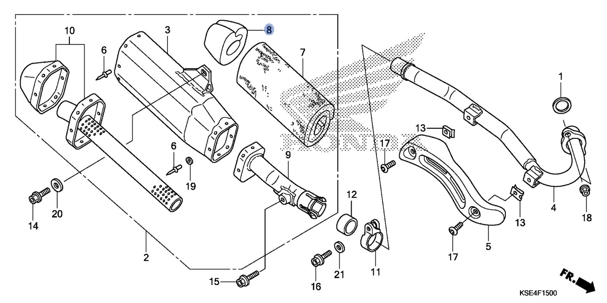 Honda OEM part 18345-KSE-300