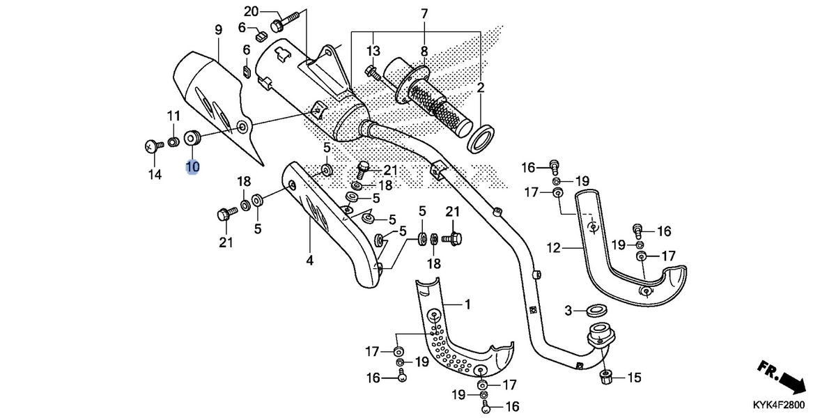 Honda OEM part 18345-KTJ-900