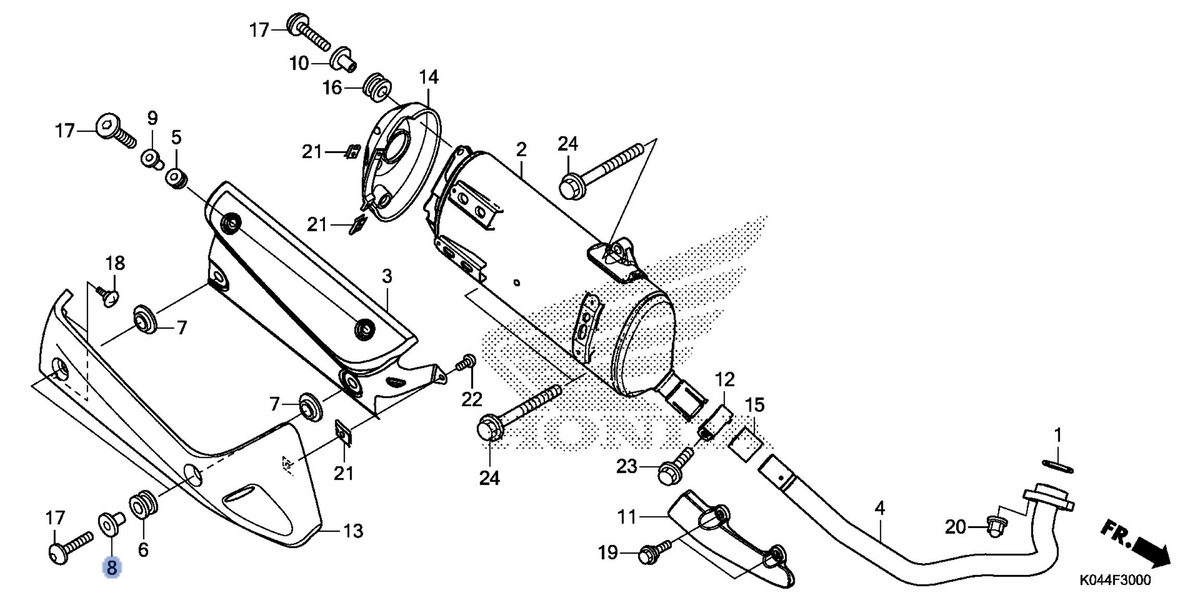 Honda OEM part 18348-K04-930