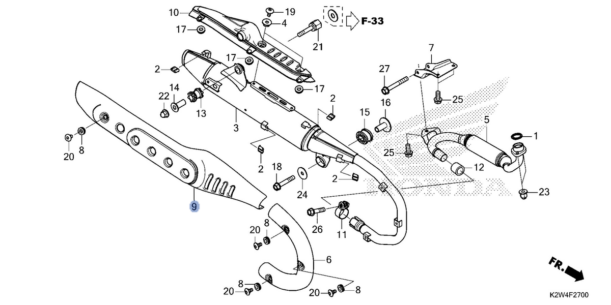 Honda OEM part 18350-K2W-J10