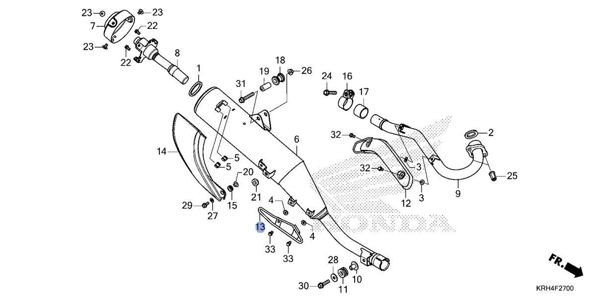 Honda OEM part 18350-KRH-900