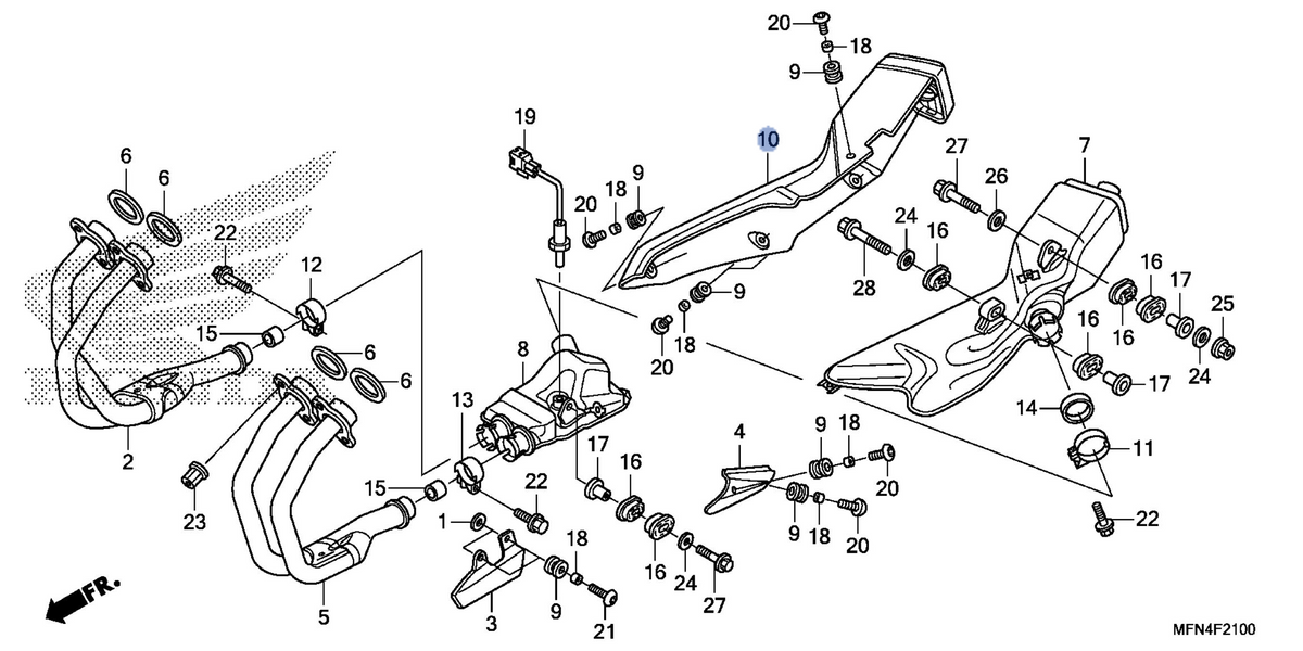 Honda OEM part 18350-MFN-305