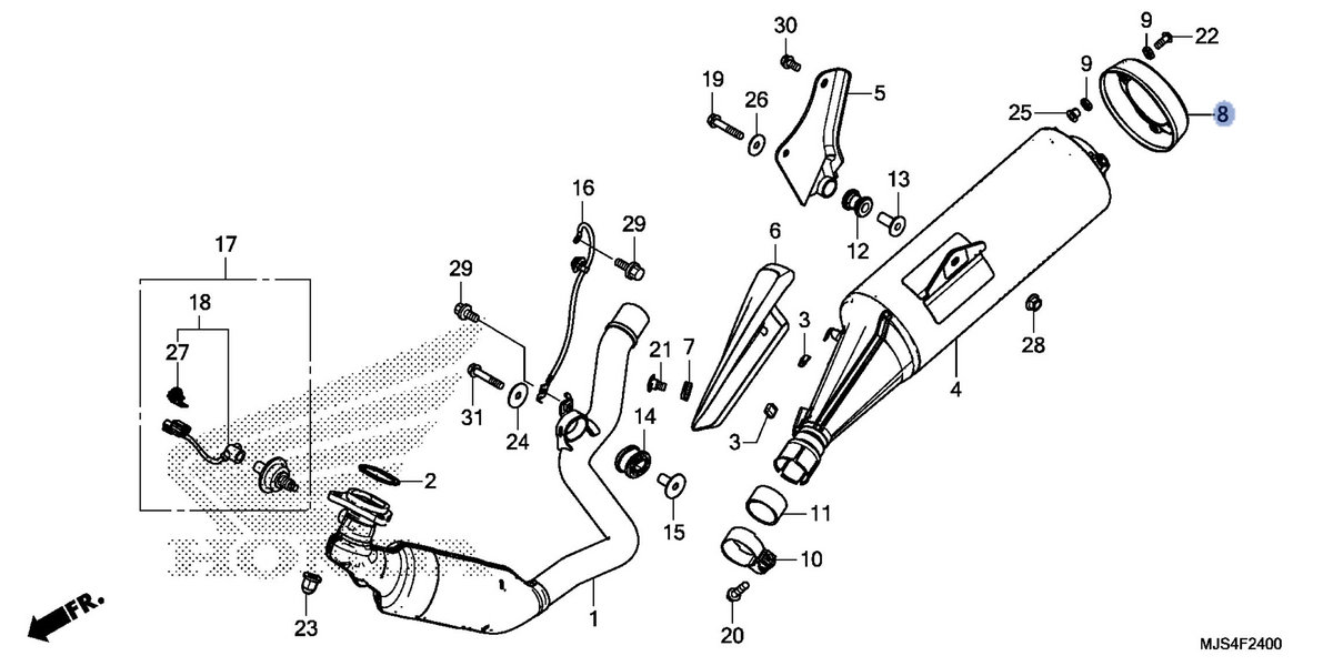 Honda OEM part 18350-MGS-D70