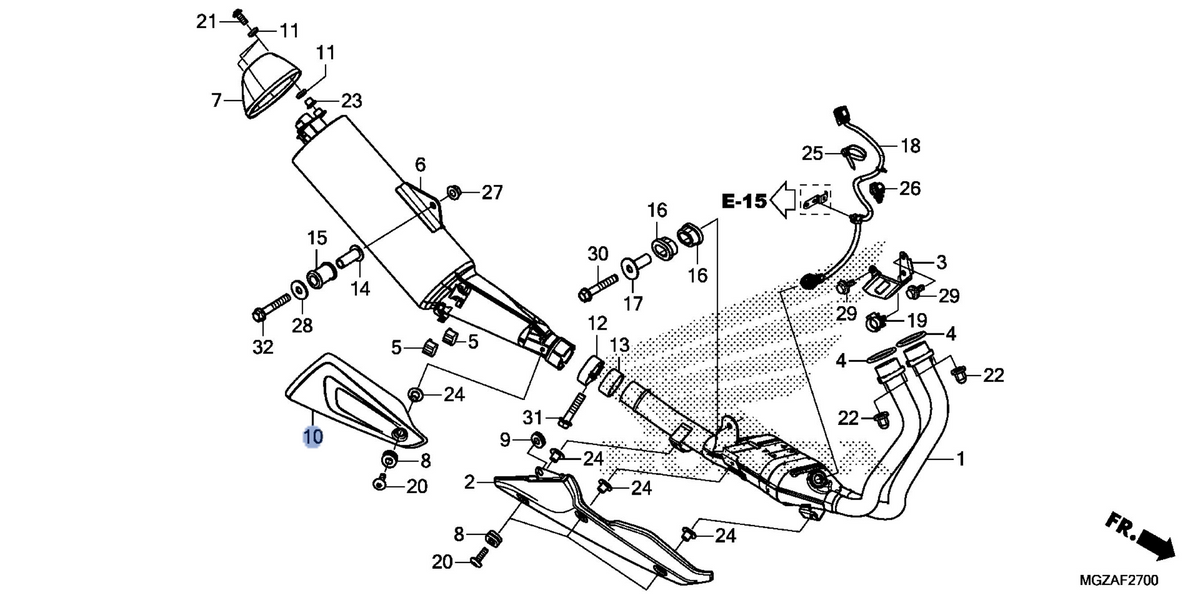Honda OEM part 18350-MGZ-J00