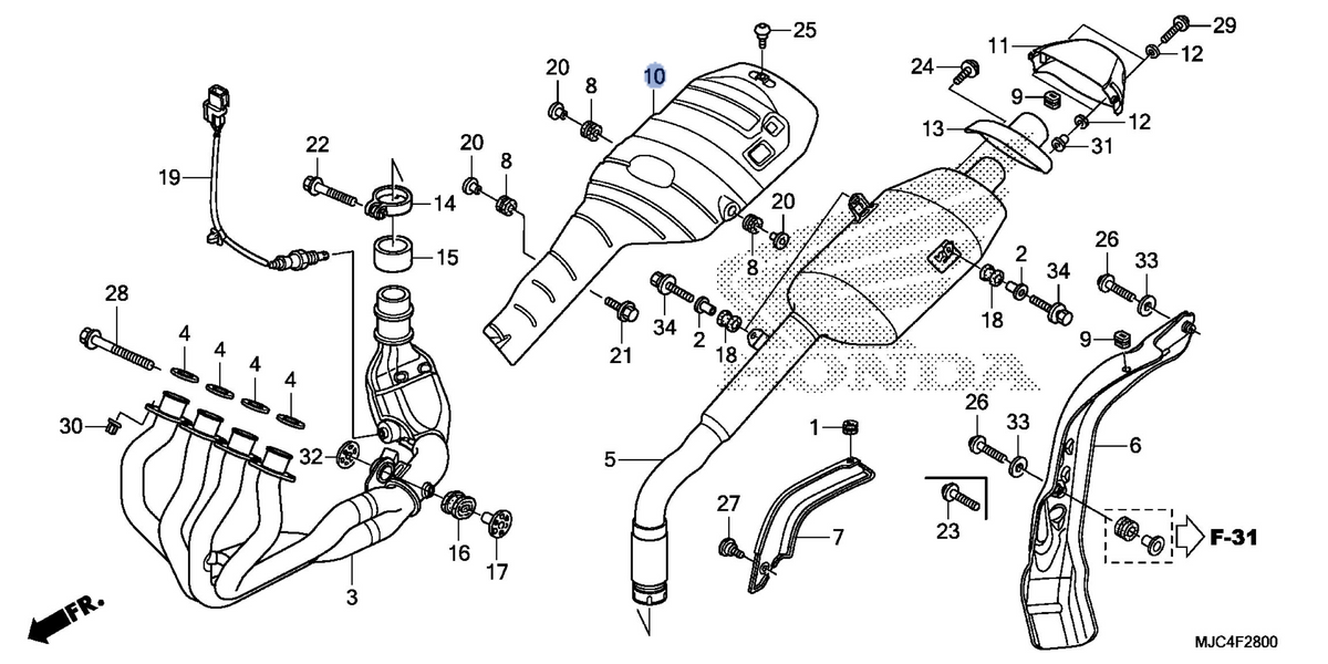 Honda OEM part 18350-MJC-A00