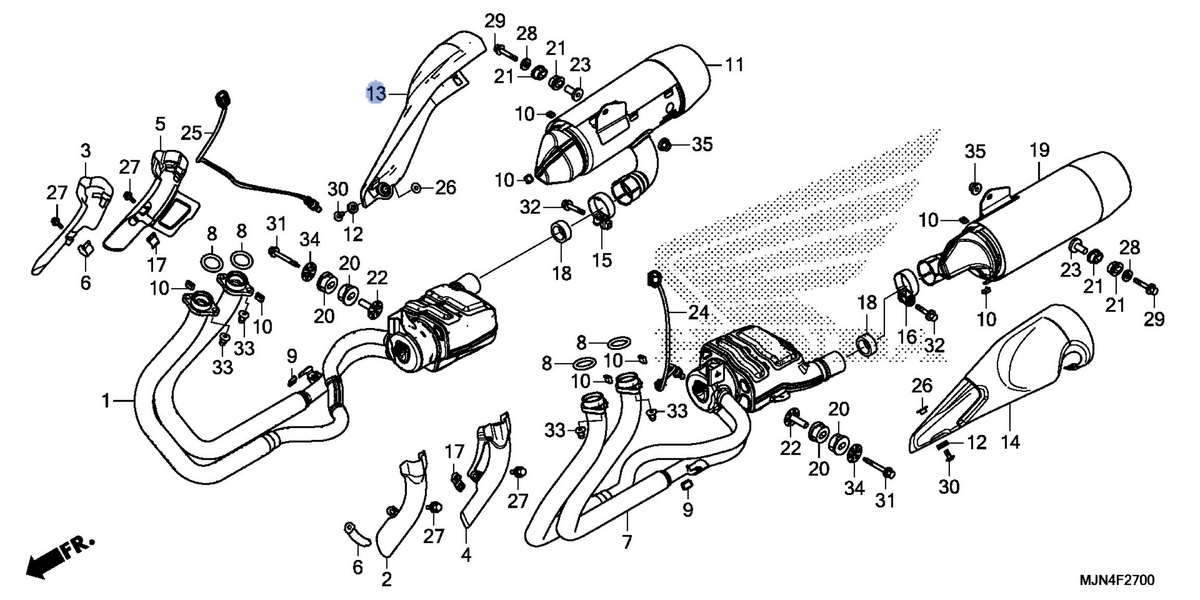 Honda OEM part 18353-MJN-A00