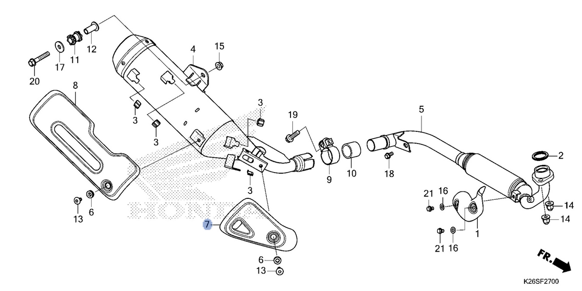 Honda OEM part 18354-K26-G00