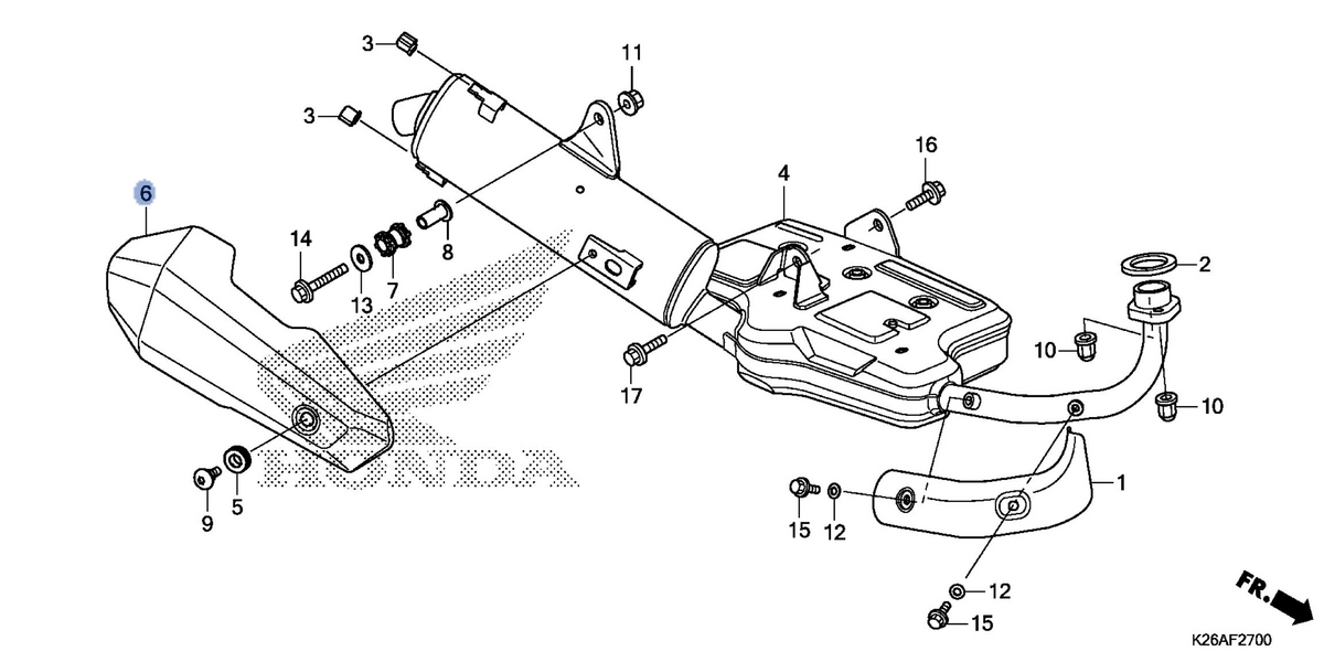Honda OEM part 18355-K26-B00