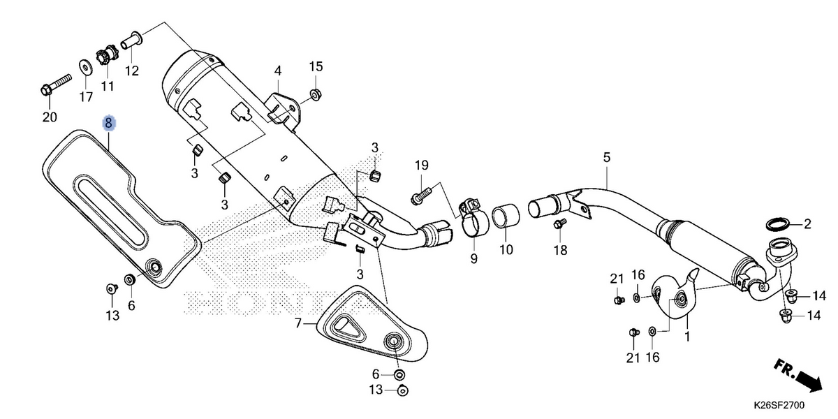 Honda OEM part 18355-K26-G00