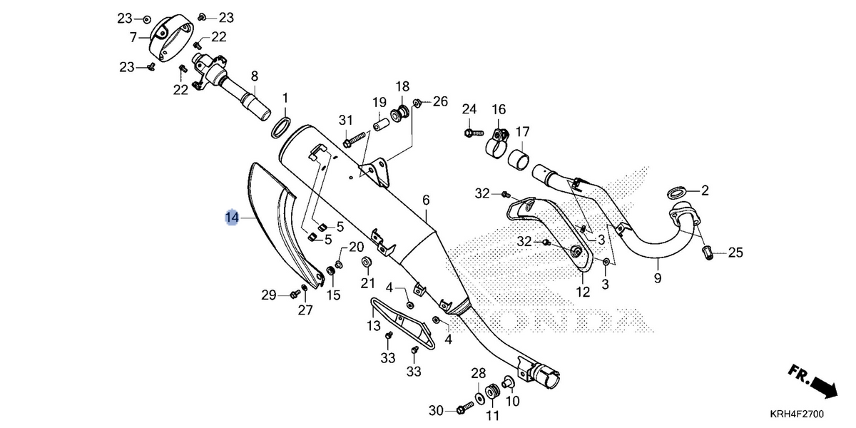 Honda OEM part 18355-KRH-900